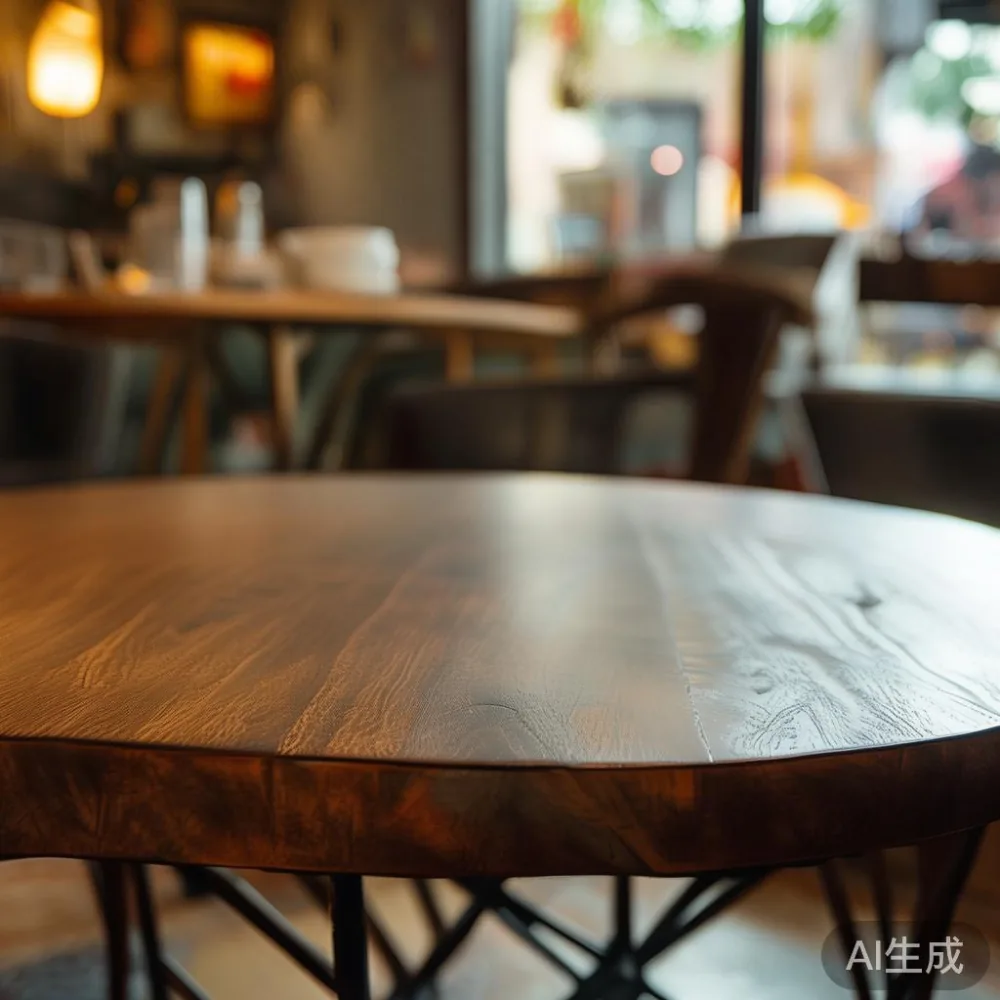 Gambar meja kopi gaya postmoden mewah di kedai makan kelas di PB