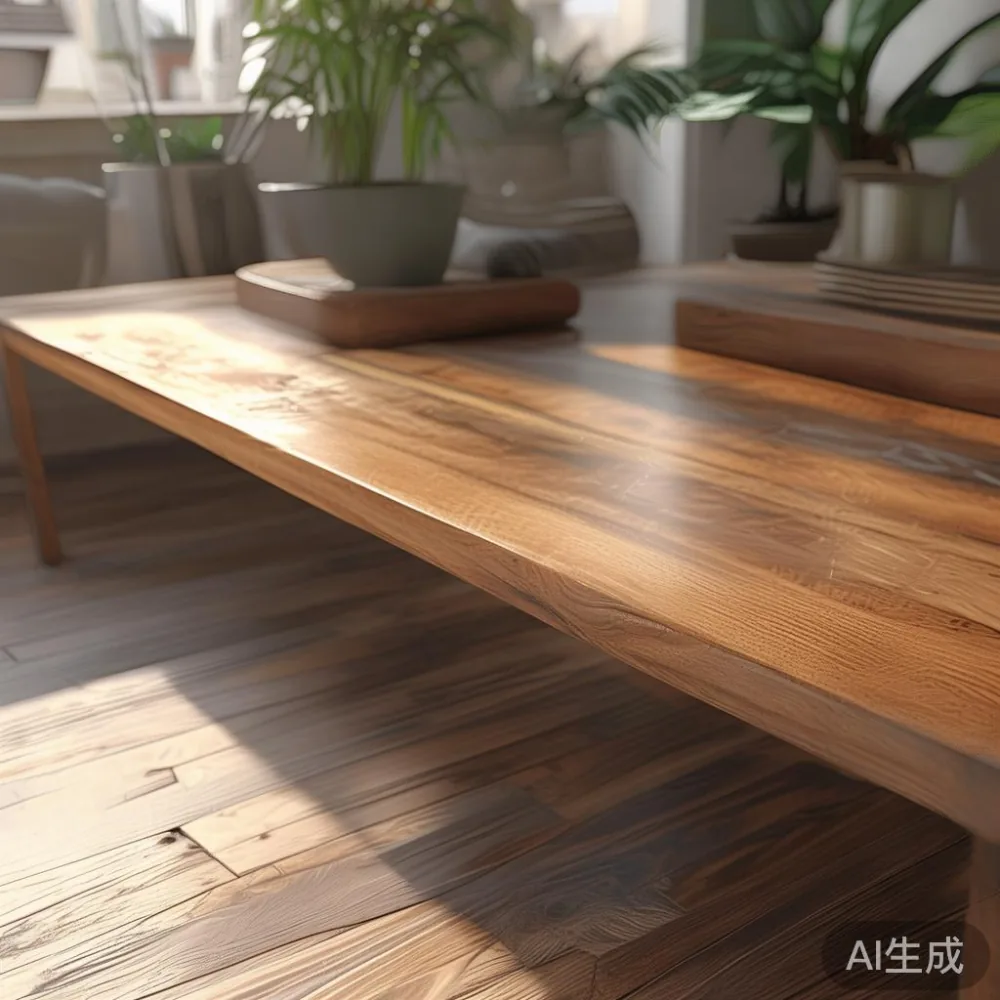 Apa Yang Sebenarnya Mendorong Harga Perabot Kayu Pepejal — corner of a small condo apartment with wooden fl