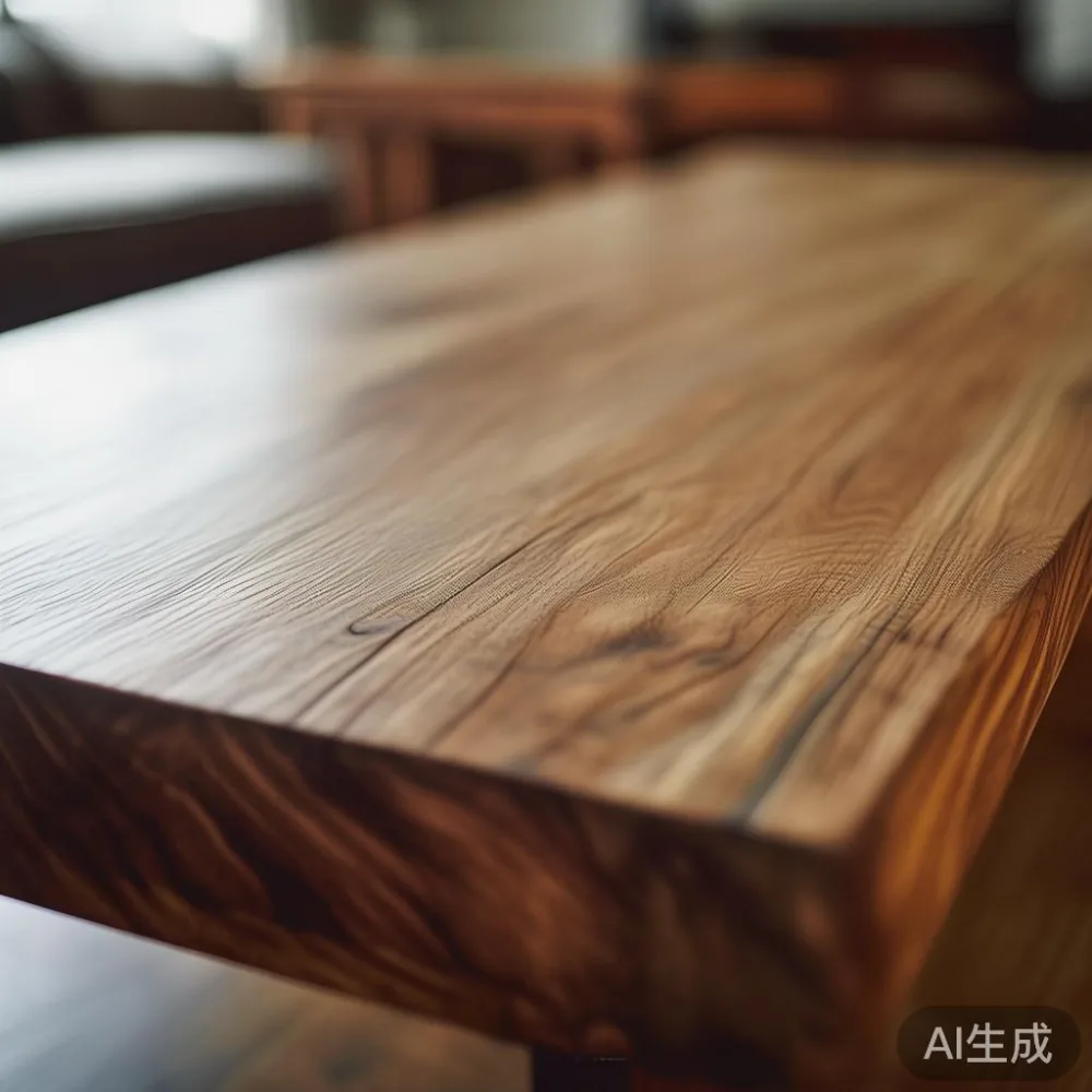 Apakah Yang Sebenarnya Mempengaruhi Harga Meja Kopi Kayu Pepejal? — close-up of the grain and joinery detail, shallo