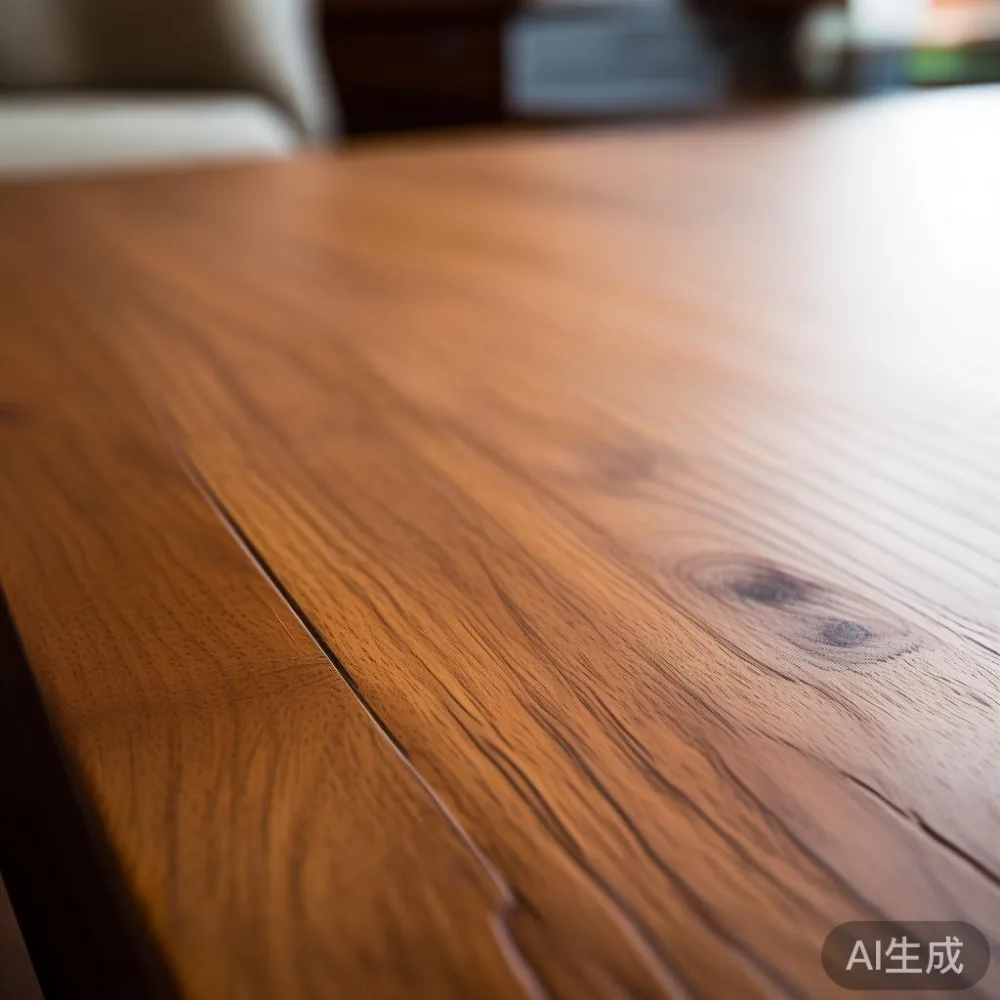 Bagaimana Kelembapan Asia Tenggara Memberi Kesan kepada Perabot Kayu P — close-up of the grain and joinery detail, shallo