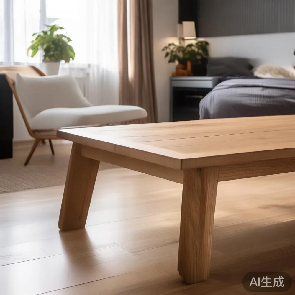 Panduan Lengkap Memilih Saiz Coffee Table Untuk Ruang Tamu HDB — detail of the base and leg construction on a bed