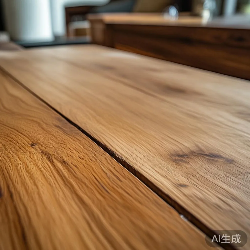 Cara Baca Waranti Perabot Tanpa Tertipu — close-up of the grain and joinery detail, shallo