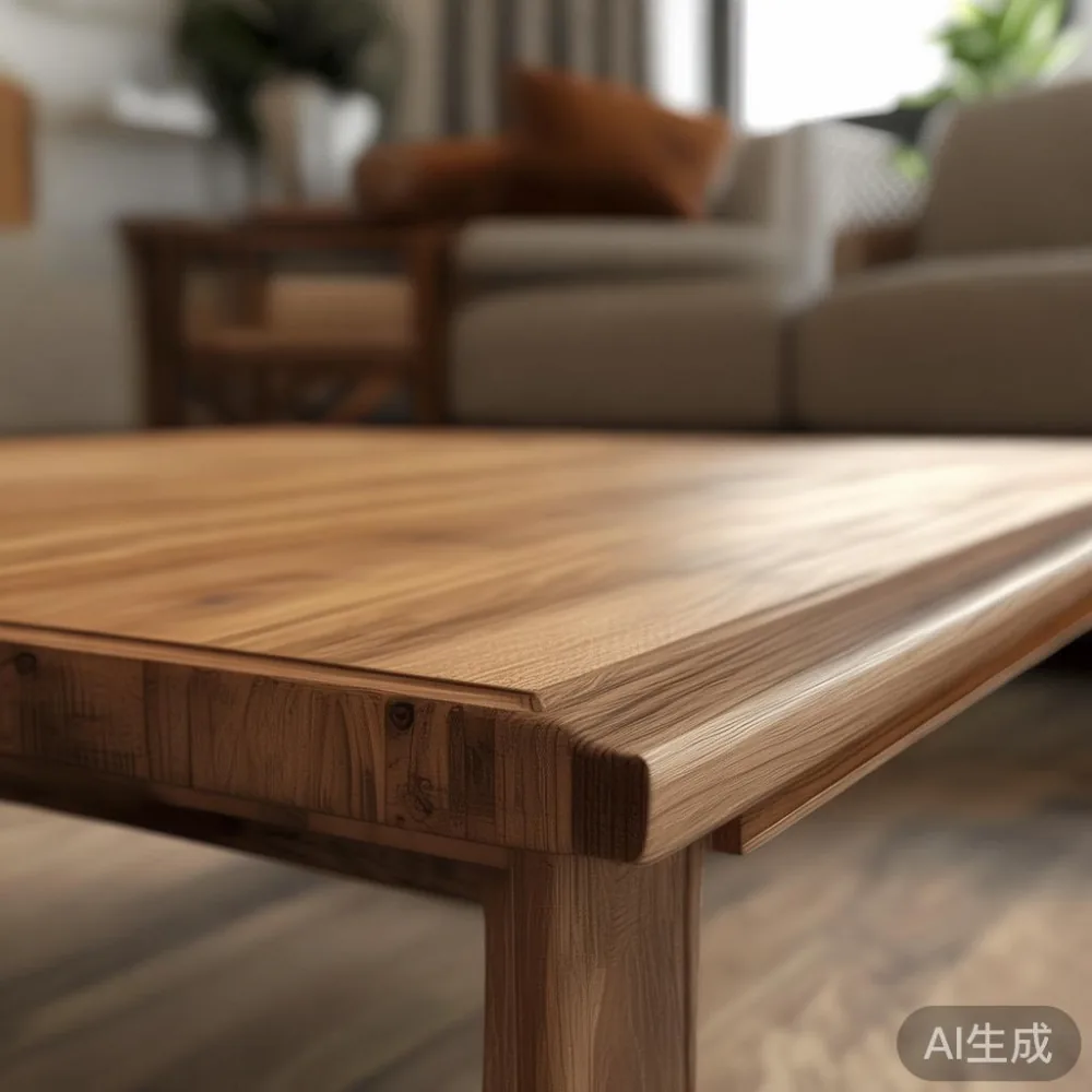 Cara Membaca Jaminan Perabotobservation: Panduan Praktikal untuk coffe — close-up of the grain and joinery detail, shallo