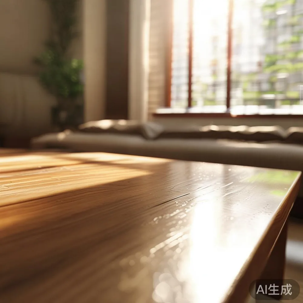 Cara Menjaga Permukaan Lakat pada Perabot Kayu Pepejal di Iklim Tropik — in a sunlit Singapore HDB living room, morning l