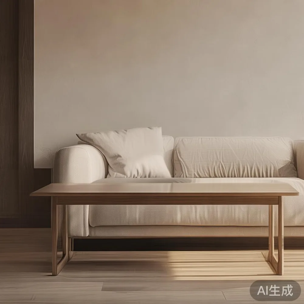 Coffee Table MY: Realiti Penghantaran dan Pemasangan Perabot Dalam Tal — staged against a plain wall with a linen sofa ne