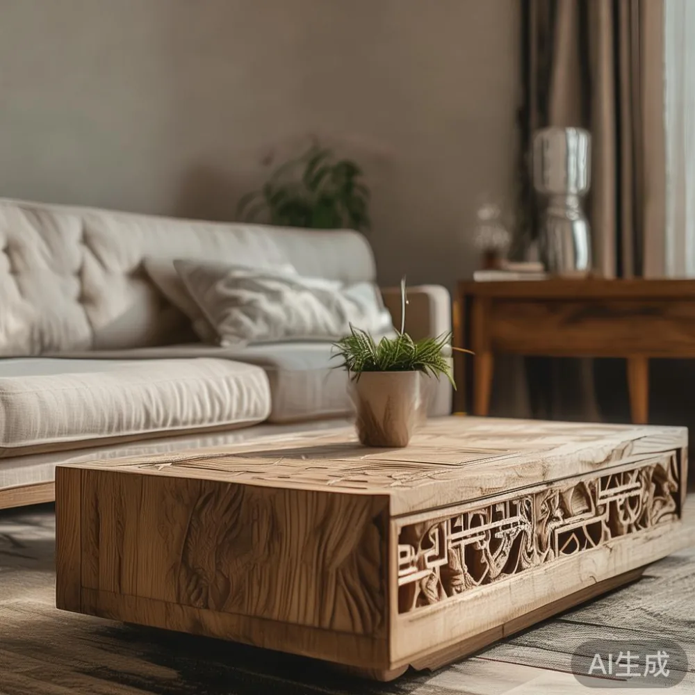 Kelembapan Asia Tenggara dan Kesannya terhadap Perabot Kayu Pepejal di — staged against a plain wall with a linen sofa ne