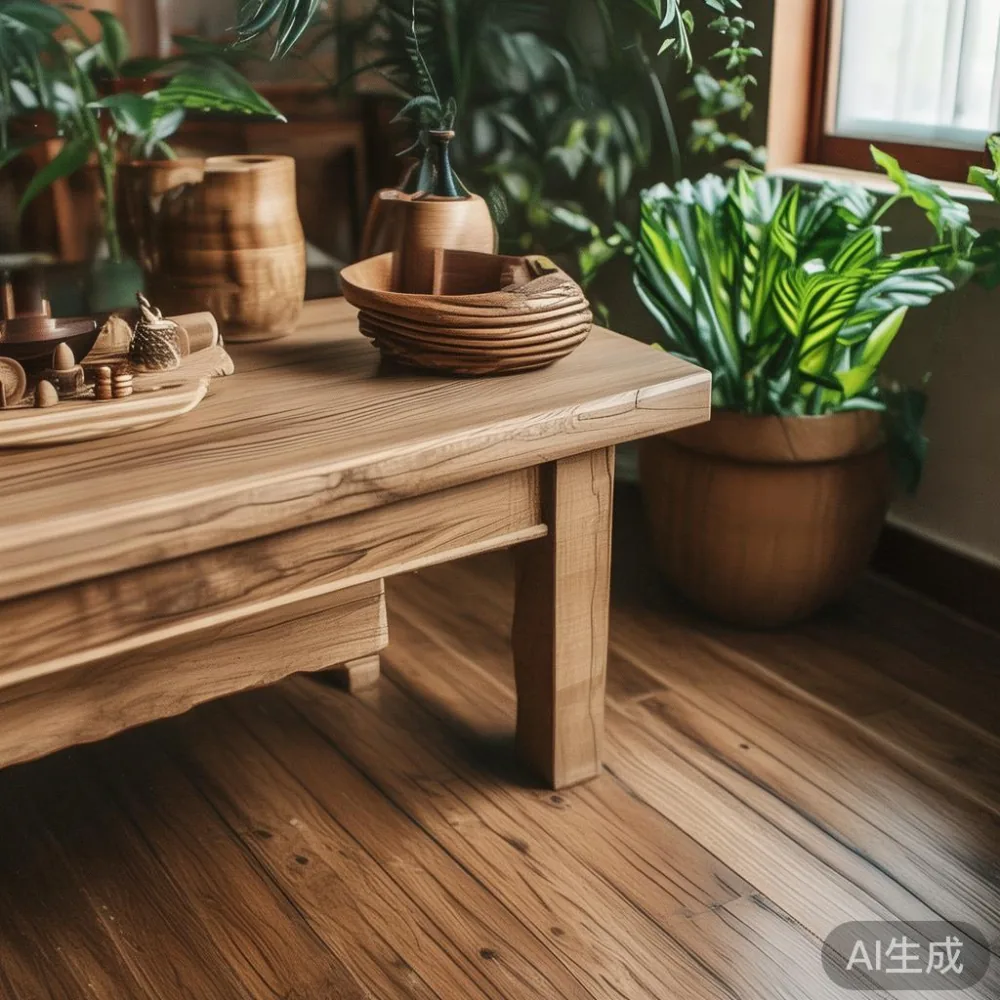 Bagaimana Kelembapan Asia Tenggara Mempengaruhi Perabot Kayu Pepejal — corner of a small condo apartment with wooden fl