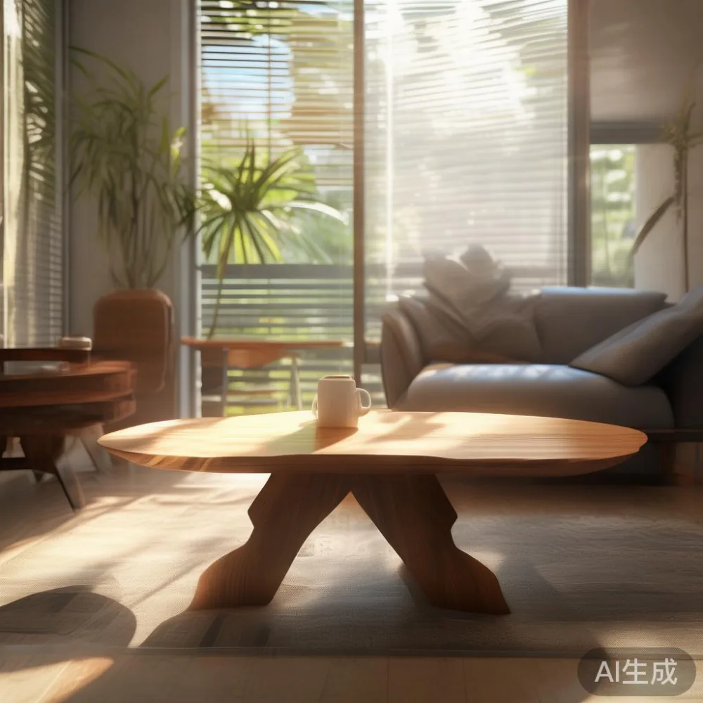 Meja Kopi My: Mengurus Kelembapan di Iklim Tropika Malaysia — in a sunlit Singapore HDB living room, morning l