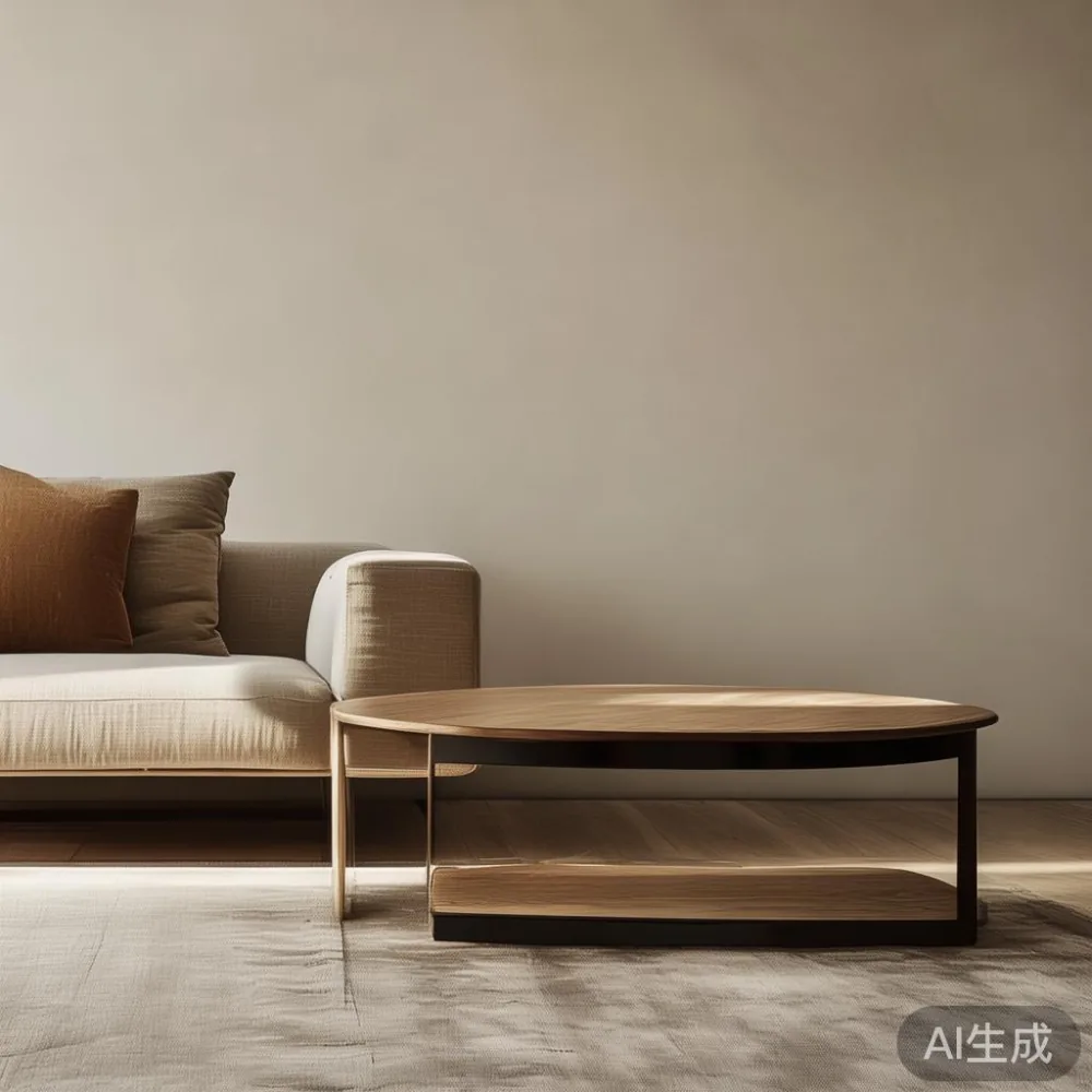 Meja Kopi MY: Realiti Penghantaran & Pemasangan Bila Beli Perabot Dala — staged against a plain wall with a linen sofa ne