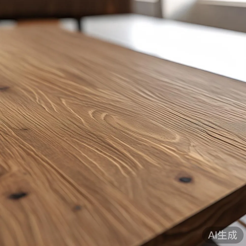 Veneer atau Kayu Pepejal? Panduan Kos 5 Tahun untuk Meja Kopi di Kondo — close-up of the grain and joinery detail, shallo