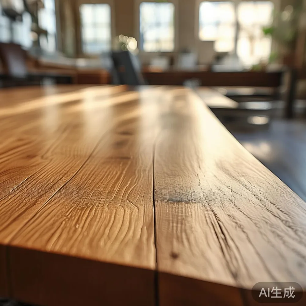 Menjaga Permukaan Laker Meja Kopi Anda di Iklim Tropika: Panduan Kompr — close-up of the grain and joinery detail, shallo