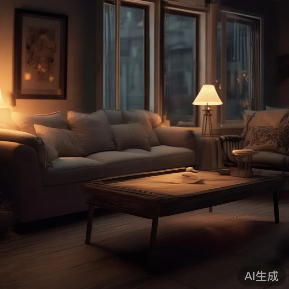 Realiti Penghantaran dan Pemasangan Perabot Online: Panduan untuk Pemi — room setting at dusk with warm lamp light, film 