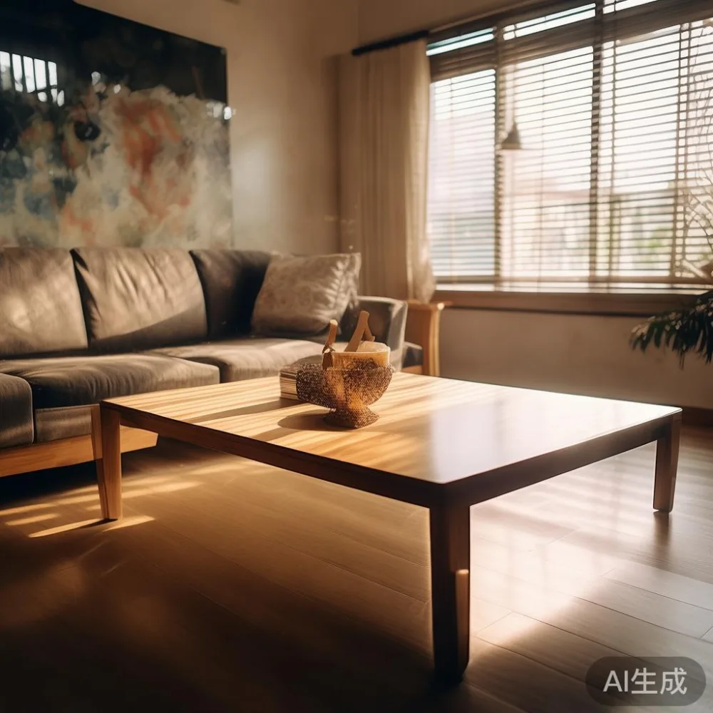 Bagaimana Memilih Saiz Meja Kopi yang Tepat untuk Ruang Tamu HDB dan K — in a sunlit Singapore HDB living room, morning l