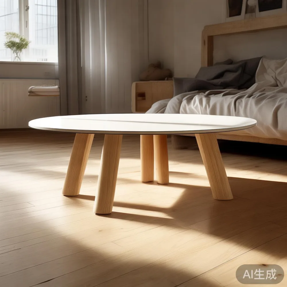 Panduan Memilih Saiz Coffee Table My untuk Ruang Tamu HDB dan Kondomin — detail of the base and leg construction on a bed