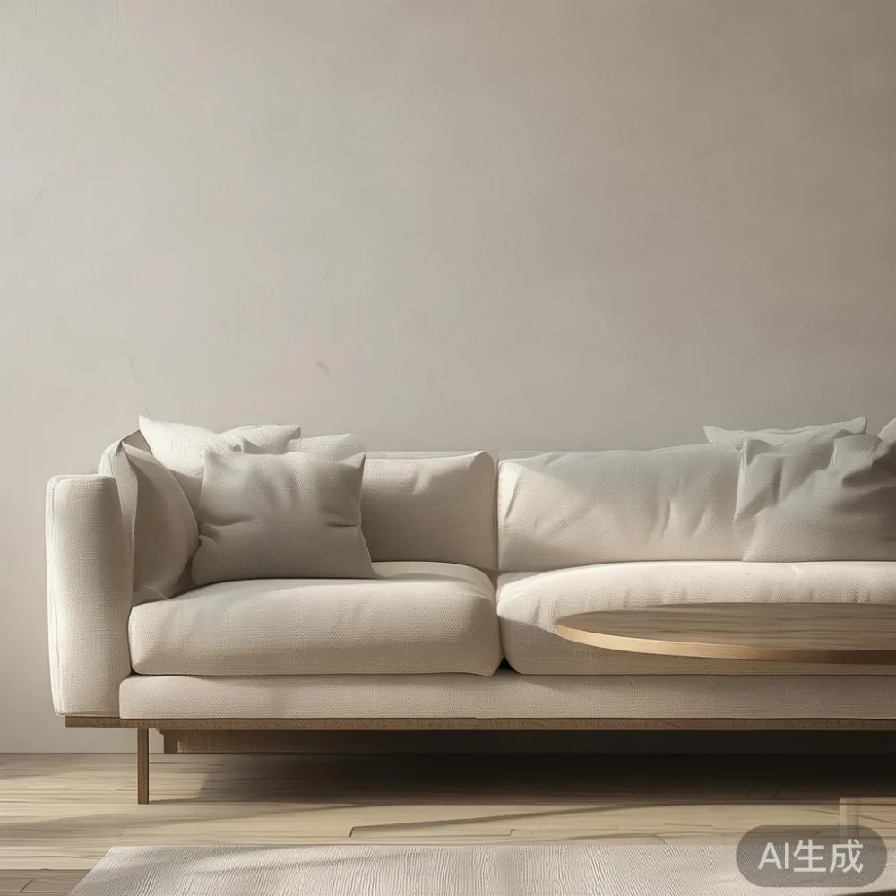 Cara Pilih Saiz Coffee Table Yang Tepat Untuk Ruang Tamu Kondominium A — staged against a plain wall with a linen sofa ne