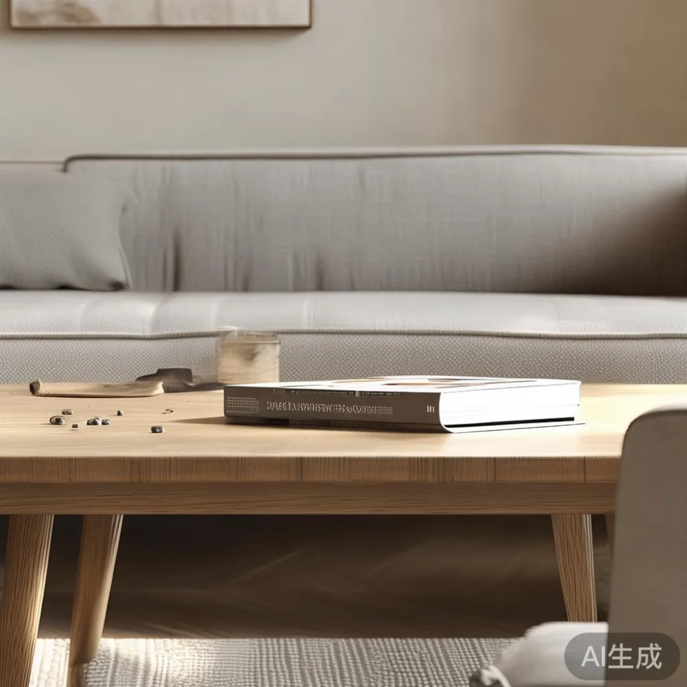 Panduan Memilih Saiz Meja Kopi untuk Ruang Tamu Kondominium Anda di Ma — staged against a plain wall with a linen sofa ne