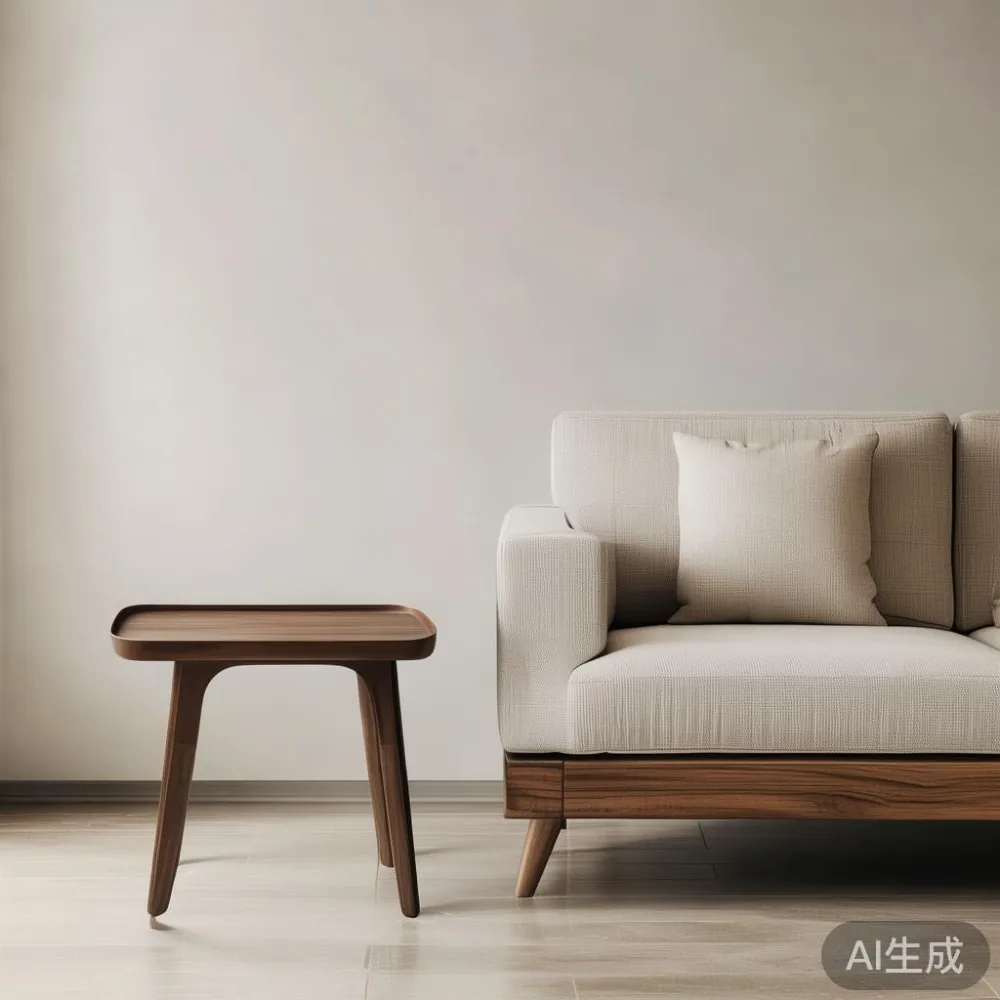 Cara Pilih Saiz Coffee Table yang Tepat untuk Ruang Tamu HDB Singapura — staged against a plain wall with a linen sofa ne