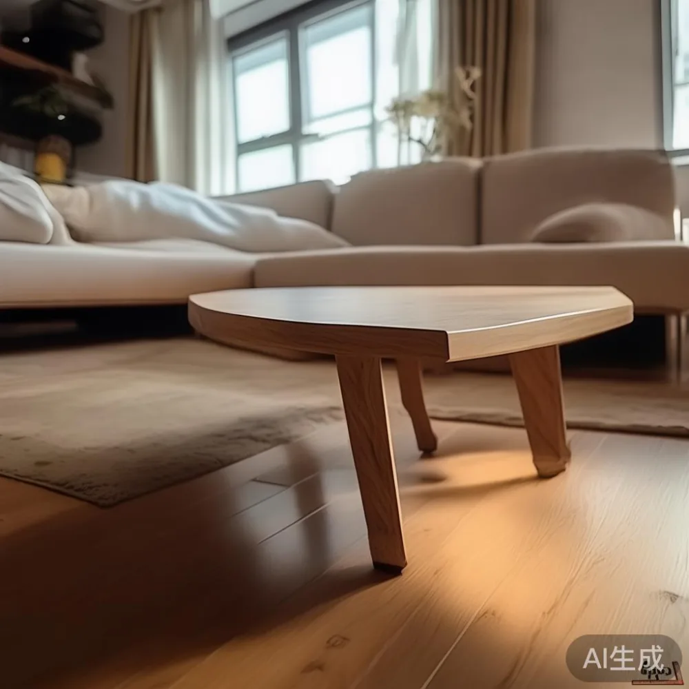Cara Pilih Saiz Coffee Table yang Tepat untuk Ruang Tamu HDB Singapura — detail of the base and leg construction on a bed