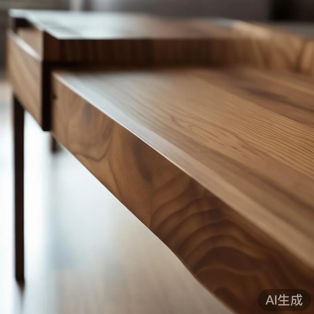 Panduan Saiz Coffee Table untuk Ruang Tamu HDB Singapura (2025) — close-up of the grain and joinery detail, shallo
