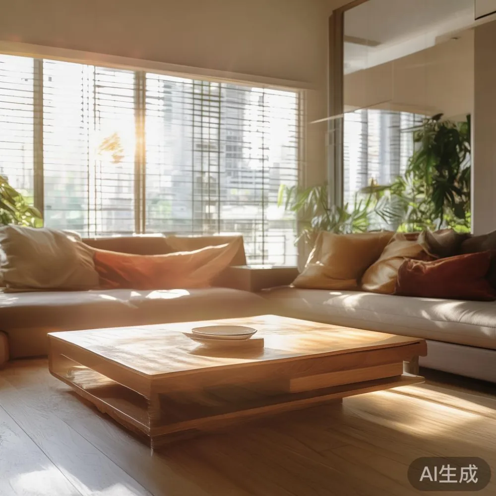 Realiti Penghantaran dan Pemasangan Meja Kopi Dalam Talian — Panduan L — in a sunlit Singapore HDB living room, morning l