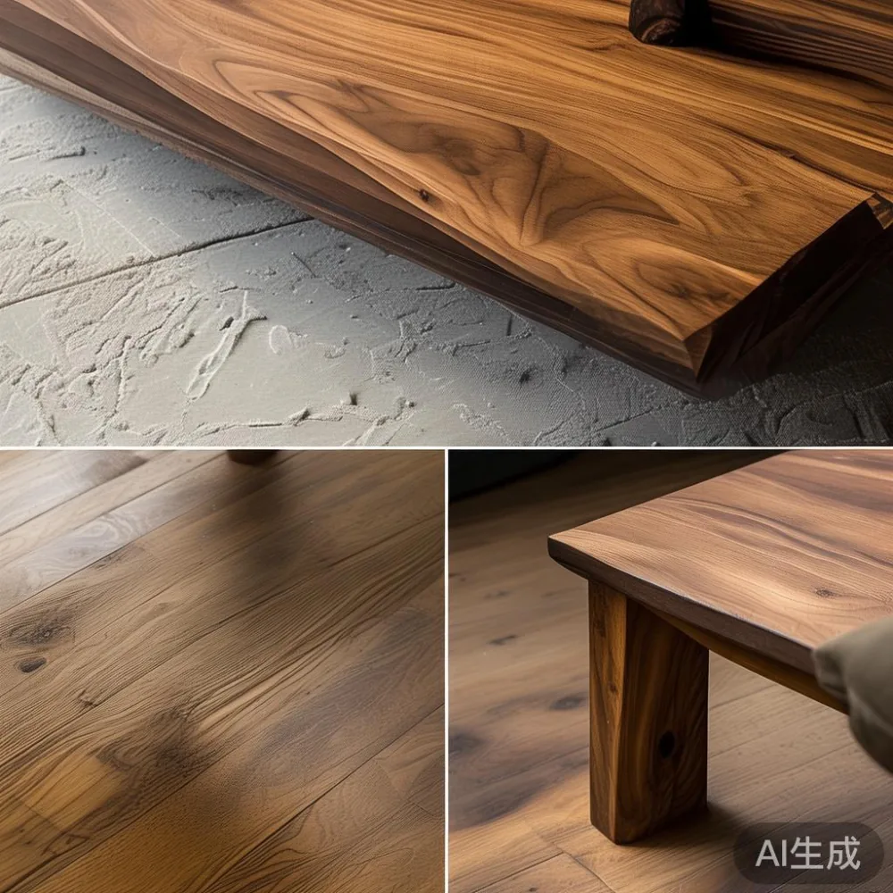 Veneer lwn Kayu Pepejal: Perbandingan Kos 5 Tahun untuk Meja Kopi Ruma — detail of the base and leg construction on a bed